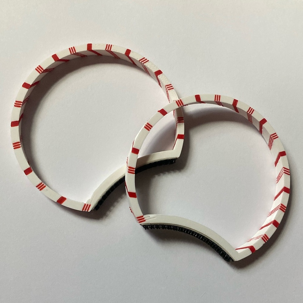 Candy cane 3d printed interchangeable ears